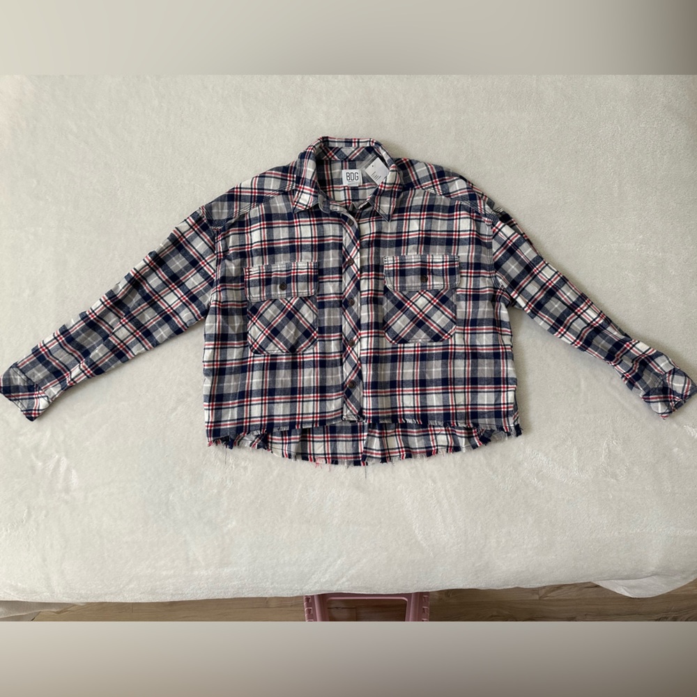 Button up Crop Top Flannel